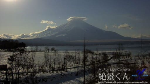 山中湖から見る富士山