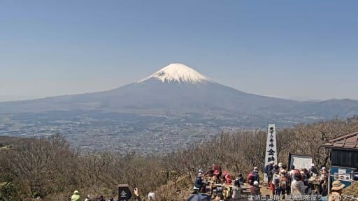 金時山山頂から望む富士山