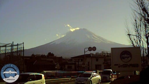 富士河口湖町から見る富士山