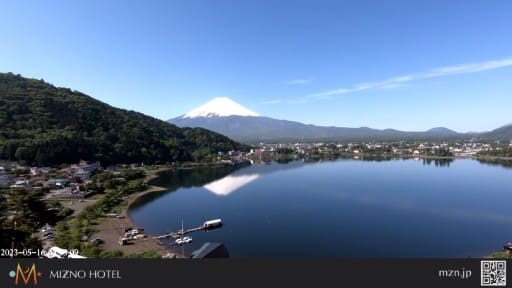 河口湖と富士山