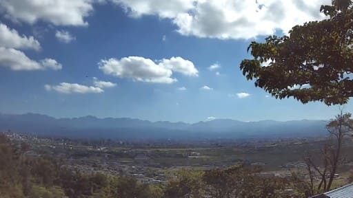 富山市 城山から望む立山連峰