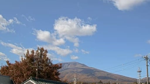 軽井沢町から望む浅間山