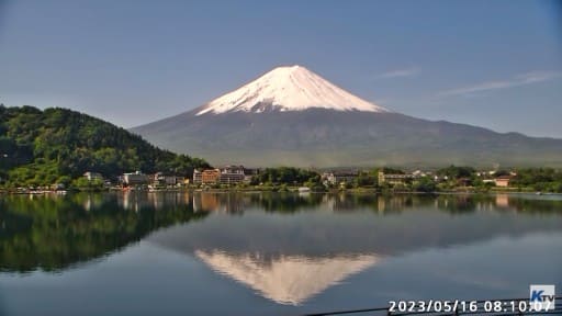 河口湖から望む富士山 (KTV)