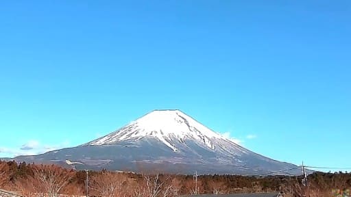 朝霧高原から望む富士山