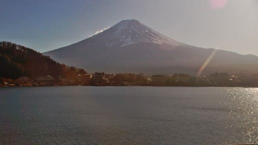 河口湖から見た富士山