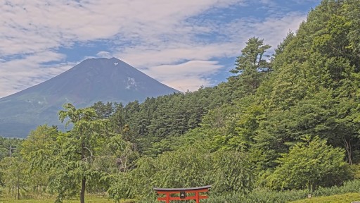 忍野しのびの里から望む富士山