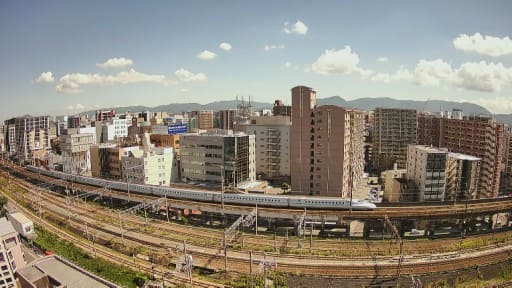 九州新幹線下り 博多駅付近