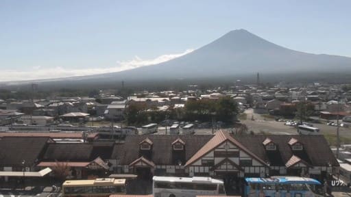 河口湖駅前からの眺め