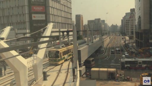 ミナモアから見る広島駅前