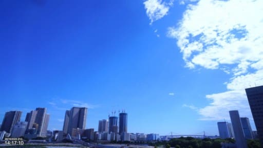 港区築地付近の空